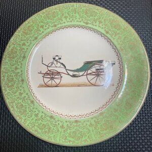 Vintage Imperial Salem China Service Plate 23 K Gold Trim 1940s Early Horseless